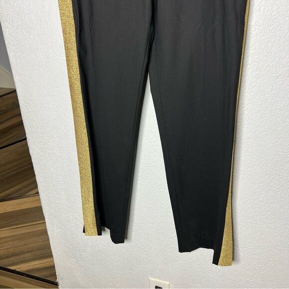 Tibi Tropical Wool Blend Black/Gold Stripe Women’s Tuxedo Dress Pant Size 6 - Picture 5 of 14